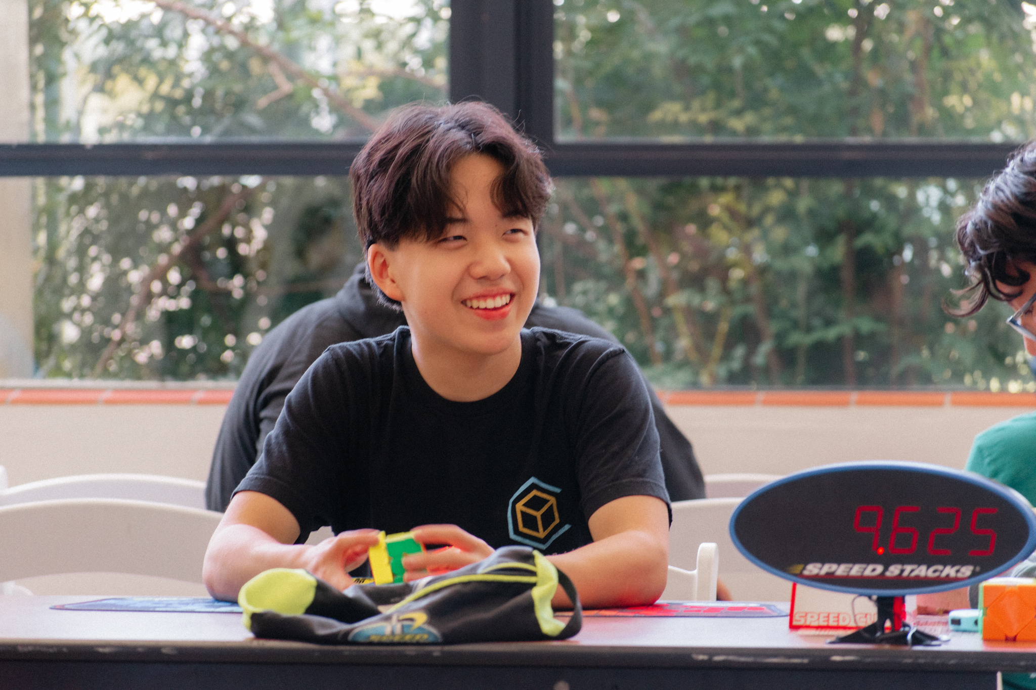 Joseph at a speedcubing competition